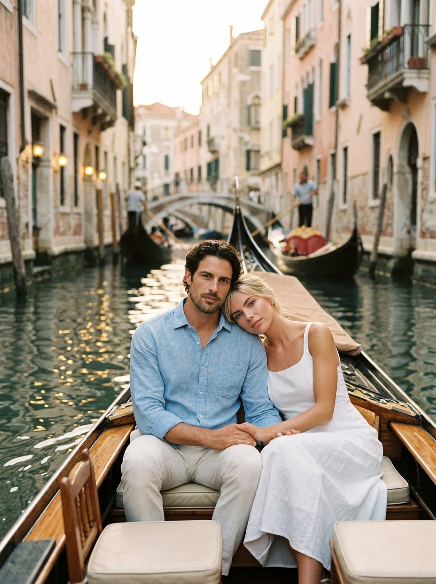 A quiet ride through the canals of Venice
