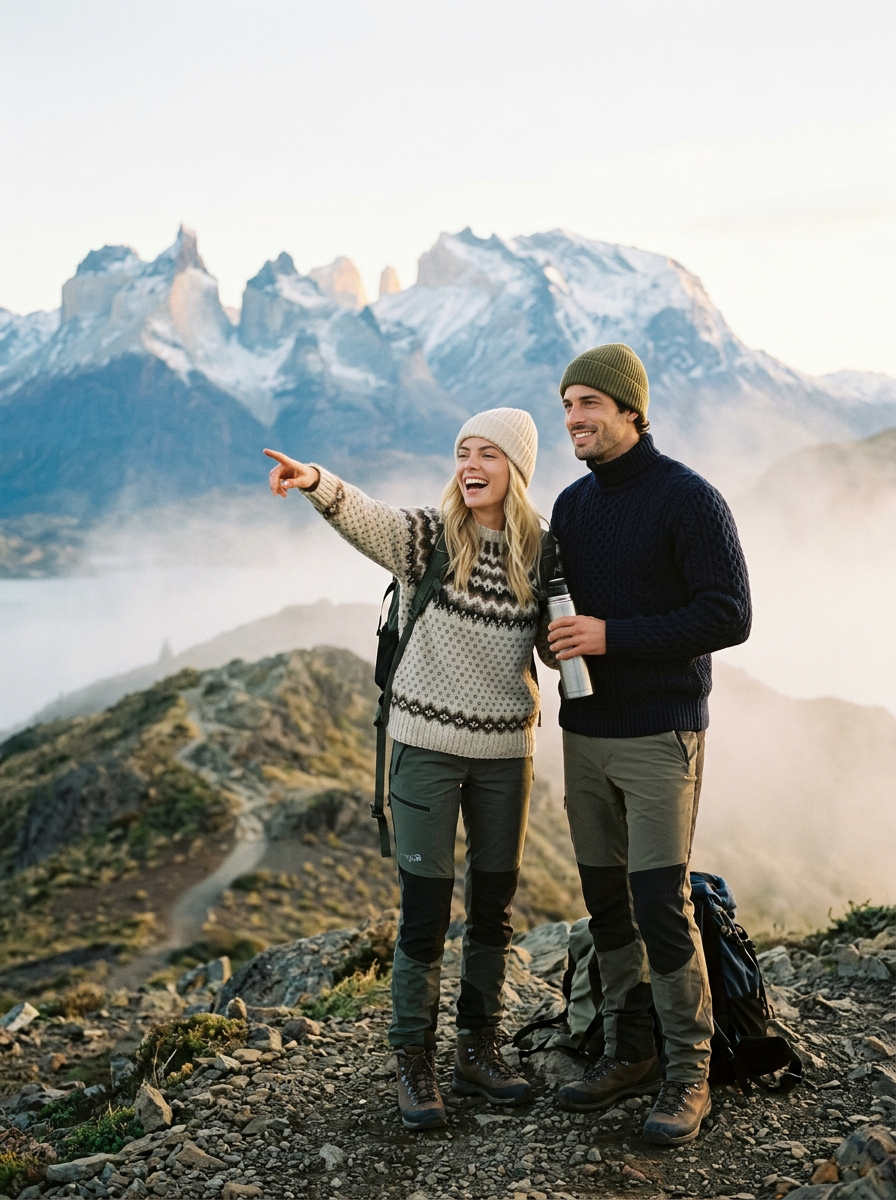 Hiking above the clouds in Patagonia
